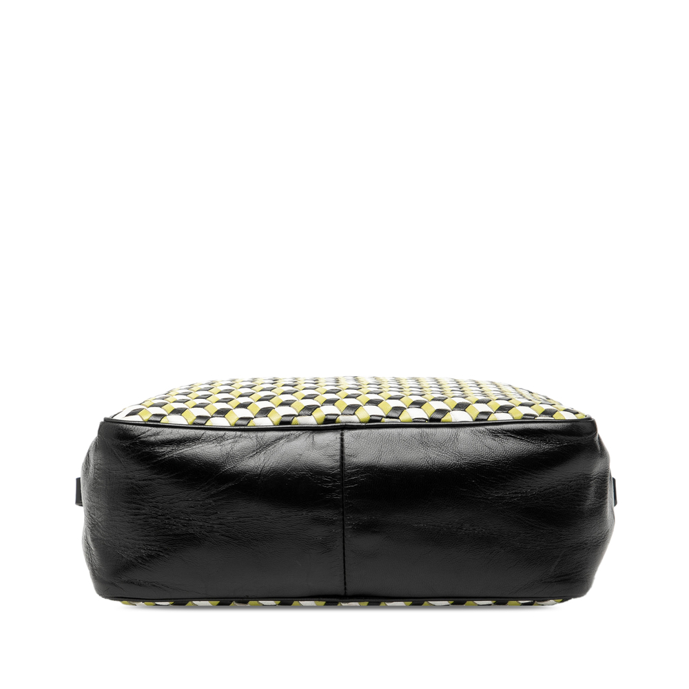 Pre-Loved Prada Leather Perspective Cubes Shoulder Bag - Picture 3 of 6